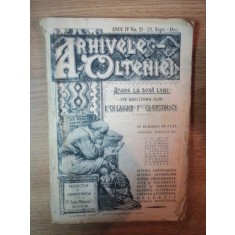 ARHIVELE OLTENIEI , NR . 21-22 , ANUL IV , SEPT. - DEC. 1925