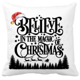 Perna decorativa Craciun 40x40 cm cu mesaj festiv