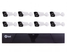 Sistem Supraveghere 8 Camere iUni, 36 Led IR, 720p, HDMI, VGA, 2 USB, LAN, PTZ, 4 canale audio foto