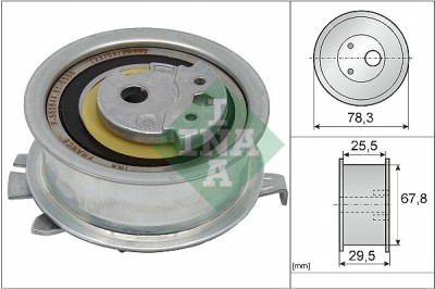 INA 531 0825 10 rola intinzator,curea distributie foto