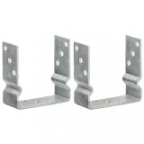 Cumpara ieftin Ancore de gard, 2 buc., argintiu, 14x6x15 cm, oțel galvanizat