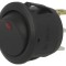 Comutator Rocker Negru LED 24V Rotund ON-OFF 6A/250V