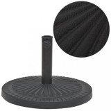 vidaXL Suport umbrelă de soare, rășină, rotund, negru, 29 kg 43658