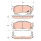 Placute frana Daihatsu Cuore 6 (L251) (L251 L250 L260) 03.03-, Cuore 7 (L275 L285 L276) 12.06-, Sirion (M3) 01.05-, Trevis 06.06-; Subaru Justy 4 01.