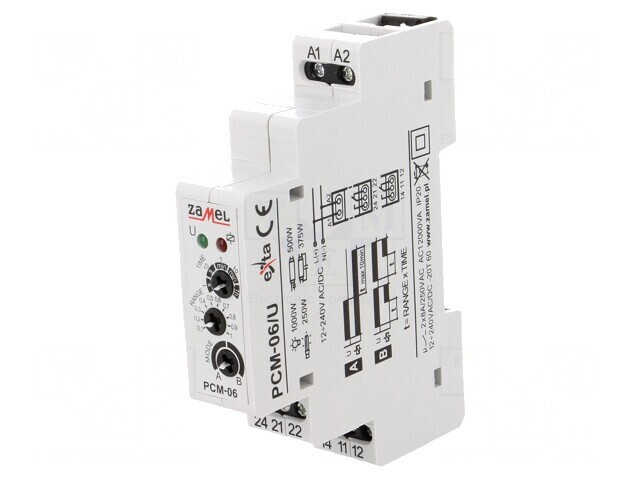 Timer Programabil DPDT 0,1s-1h 250VAC/8A 12-240V PCM-06/U