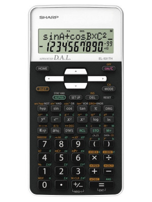 Calculator Stiintific, 10 Digits, 273 Functii, 161x80x15mm, Dual Power, Sharp El-531thwh-negru/alb foto