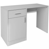 Cumpara ieftin Birou cu sertar si dulap, 100 x 40 x 73 cm, alb