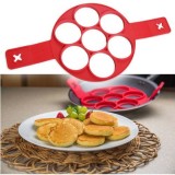 Forma Silicon Alimentar Rotunda 7 Oua Clatite Mini Pancake Tigaie Antiaderenta 39x23cm