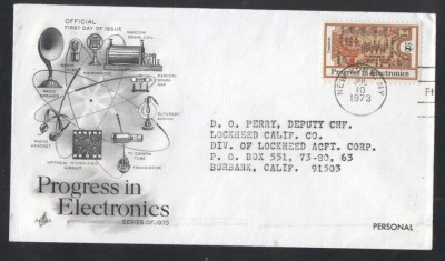 United States 1973 Electrotechnics 8c FDC K.693 foto
