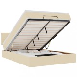 Cumpara ieftin Pat otoman cu saltea crem 140x190 cm stofa