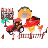 Set ferma cu tractor hambar si animale, My FarmHouse, multicolor, 37x29x8 cm, Oem