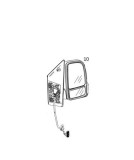 Oglinda usa exterioara Mercedes Sprinter, 02.2018-, partea Dreapta, reglare electrica; carcasa neagra; incalzit; sticla convexa; geam cromat; 10 gaur
