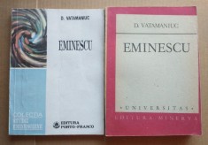 D. Vatamaniuc - Eminescu (1988) + Eminescu: contribu&amp;Aring;&amp;pound;ii documentare foto
