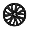 Set 4 capace roti 15 inchi (R15) compatibile PEUGEOUT, Model - 345 Black, Autohelix MSA