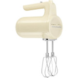 Mixer de mana fara fir KitchenAid 5KHMB732EAC Almond Cream, 7 viteze, Crem