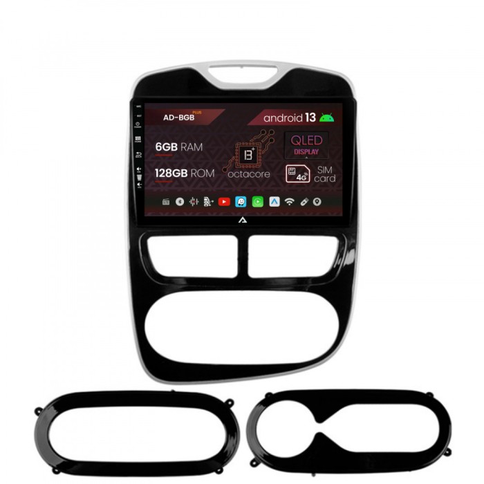 Navigatie Renault Clio IV (2012-2016), Android 13, B-Octacore 6GB RAM + 128GB ROM, 9 Inch - AD-BGB9006+AD-BGRKIT369-1216
