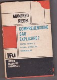 Bnk ant Manfred Riedel - Comprehensiune sau explicare ?, 1989
