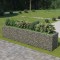 vidaXL Strat &icirc;nălțat gabion, 450 x 90 x 100 cm, oțel galvanizat