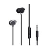 Casti audio cu microfon XO EP53, Control pe fir, mini Jack 3.5, Lungime cablu 1.2m, Negru