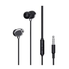 Casti audio cu microfon XO EP53, Control pe fir, mini Jack 3.5, Lungime cablu 1.2m, Negru