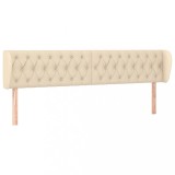 Cumpara ieftin Tablie de pat cu aripioare crem 183x23x78/88 cm material textil