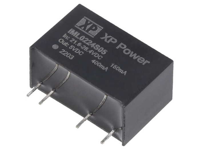 Convertor DC/DC 2W 24V la 5V, 0,4A