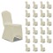 Huse elastice pentru scaun, 24 buc., crem - 1