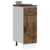Dulap bucatarie Gossi Porto, lemn stejar afumat, 30x46x81.5cm, depozitare, picioare reglabile