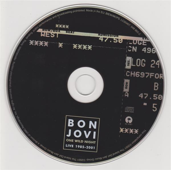 CD Bon Jovi &lrm;&ndash; One Wild Night: Live 1985-2001 (VG+)