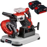 Einhell TE-MB 18/127 U Li PXC + Twinpack - Fierastrau cu banda 1141x13x0.65 mm + Set 2 acumulatori Li-Ion 18 V 4 Ah