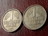Lot 2 monede Germania, 1 Mark 1950 G + 1965 J , stare FB [poze], Europa