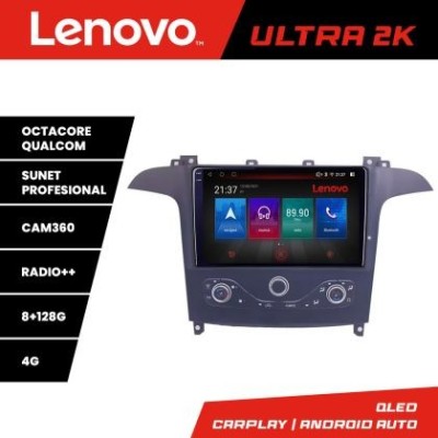 Navigatie Ford S-max 2006-2014 Qled 2K Octa Core 8+128 LTE 4G DSP Wifi 5Ghz HDMI android auto carplay radio gps internet KIT-smax-navi+ULTRA-2K-9-8+12 foto