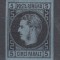 ROMANIA 1866/1867 LP 19 a CAROL I CU FAVORITI 5 PARALE HARTIE SUBTIRE NEGRU PE HARTIE ALBASTRA LIPSA GUMA