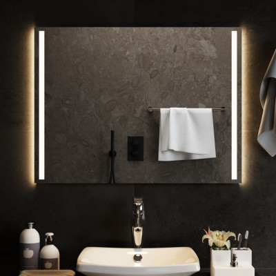 vidaXL Oglindă de baie cu LED, 80x60 cm foto