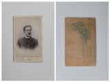 Fotografie de colectie CDV Atelier D. Heitler, Portret de barbat, Craiova, Crajova, Romania, ca. 1890