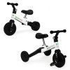 Tricicleta Copii 2 in 1 Echilibru si Pedale Ecotoys Negru/Alb, Bicicleta Copil, Ajustabila, Roti EVA, cu Maner Parental