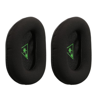 Set 2 Perne de urechi Kwmobile pentru TurtleBeach Beach Recon 70, Negru/Verde, Mesh, KWM000025AK002C foto