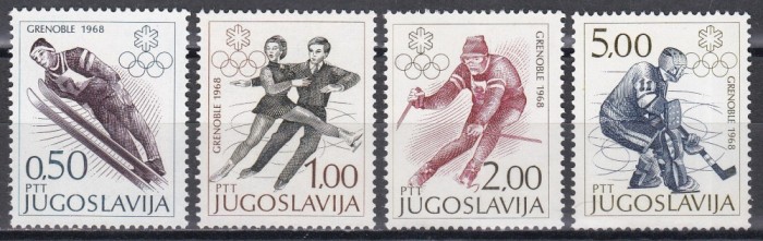 Iugoslavia 1968 - Jocurile Olimpice de iarnă - Grenoble, MNH
