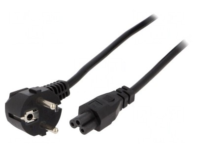 Cablu Alimentare 3x1mm2 ștecher unghiular IEC C5 PVC foto