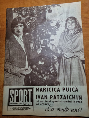 sport decembrie 1984-m.puica,i.patzaichin cei mai buni sportivi,poli timisoara foto