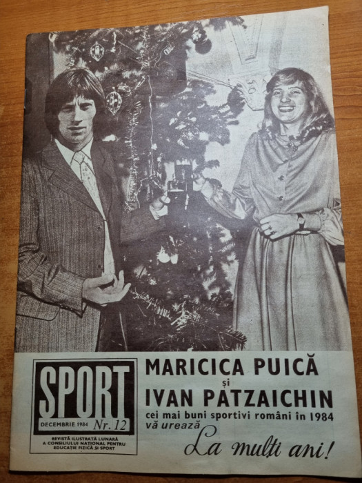 sport decembrie 1984-m.puica,i.patzaichin cei mai buni sportivi,poli timisoara