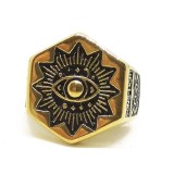 Inel Masonic Auriu - Ochiul Atotvazator - Grad 32