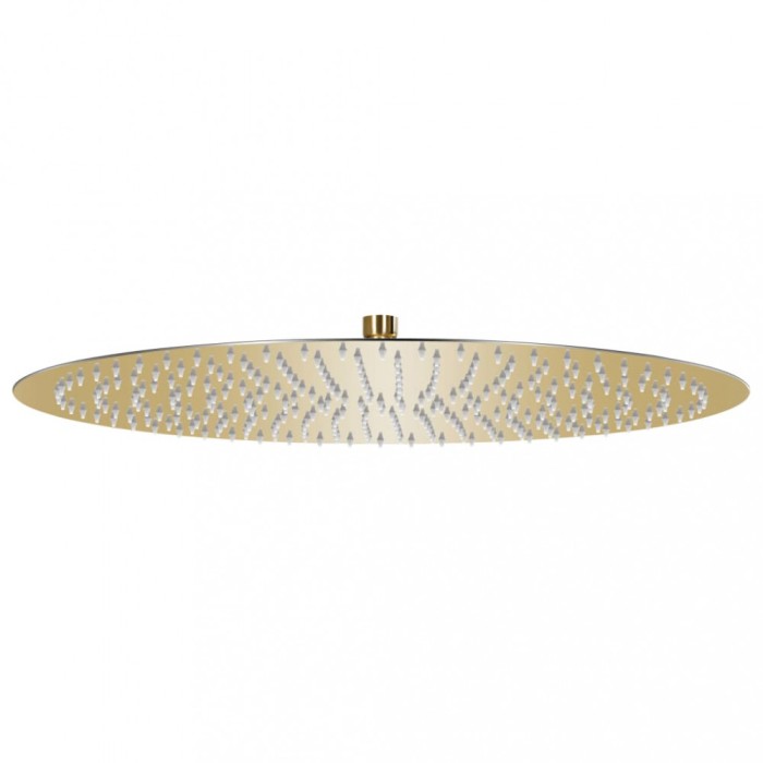 Cap de duș tip ploaie rotund, auriu, 50 cm, oțel inoxidabil
