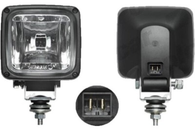 Lampa lucru Universal, 12/24V 100x100x91mm, tip bec H3, lentila, patrata,, foto