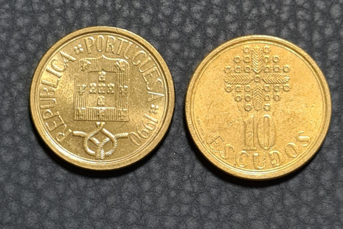 Portugalia 10 escudos 1990