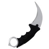 Cutit Karambit steel cu teaca si snur de agatat, alb, Dalimag