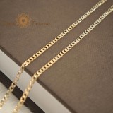 Cumpara ieftin Lantul Solar , Lant Unisex 18K Brazilia cu Stanta, 60 cm, 4 mm