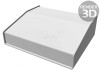 Carcasă desktop aluminiu 1456FE2BKBU 165mm x 140mm x 51mm
