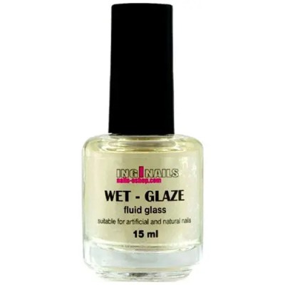 Wet Glaze 15ml - Top coat pentru luciu intens Inginails foto