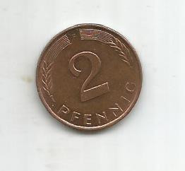No(2) moneda-RDG-GERMANIA 2 PFENING / 1994. F foto